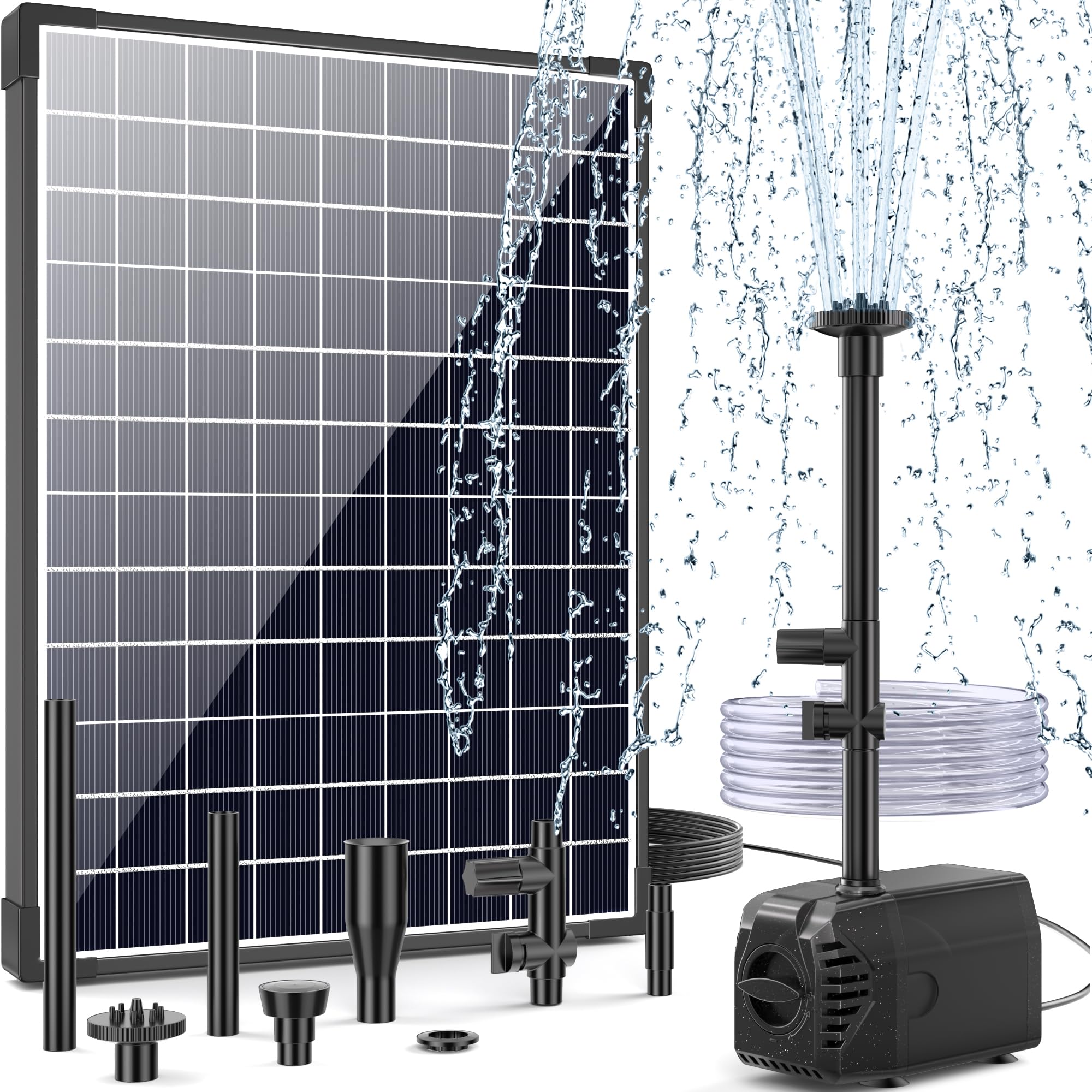 25W 320GPH Solar Water Fountain Pump