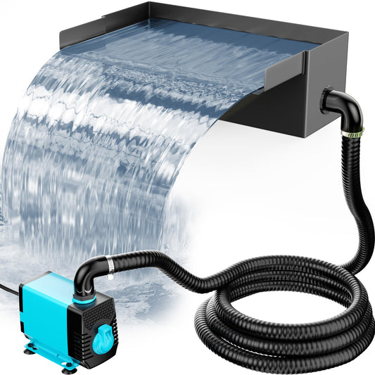 AC 40W 660GPH 12"x4.3" Metal Waterfall Kit