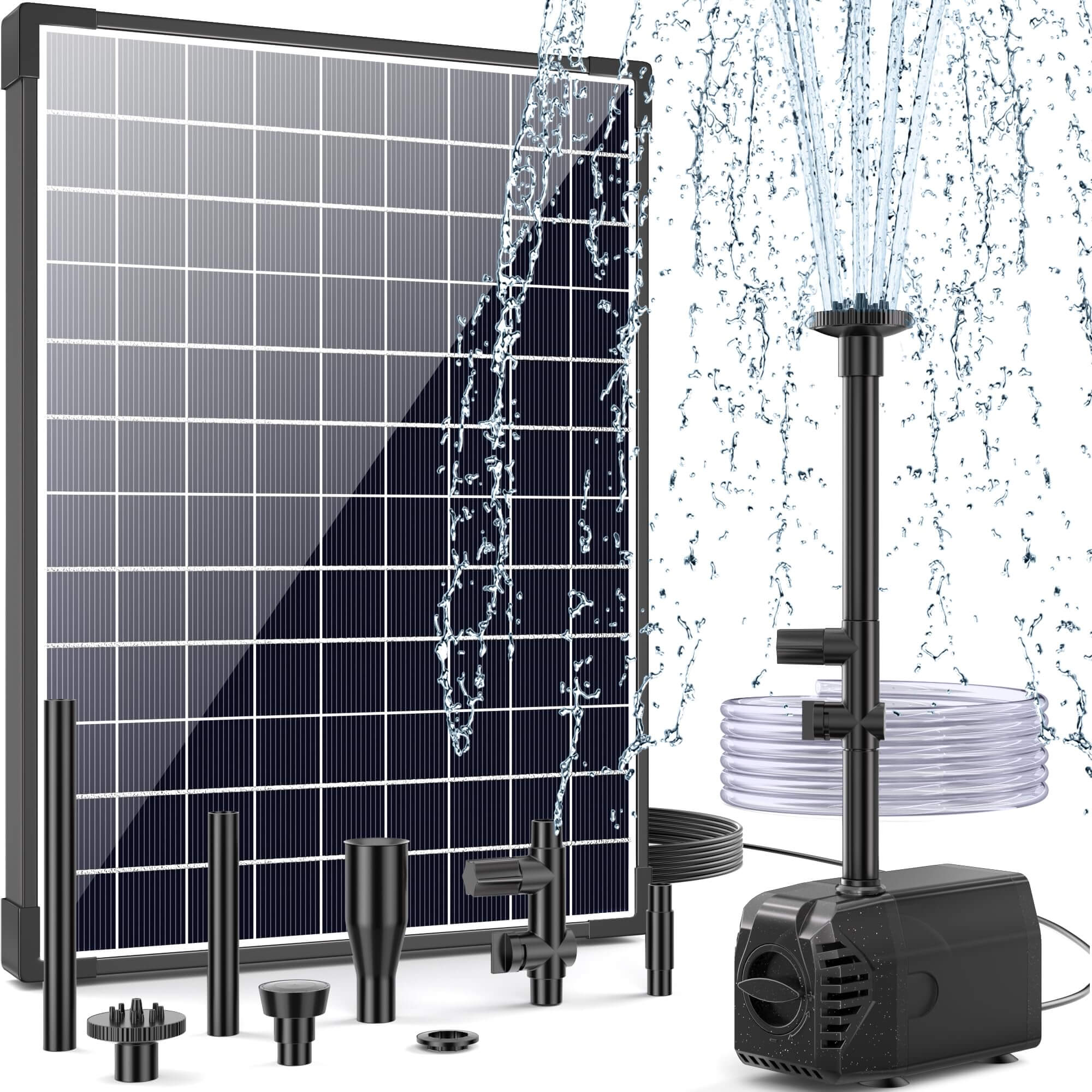 25W 320GPH Solar Water Fountain Pump