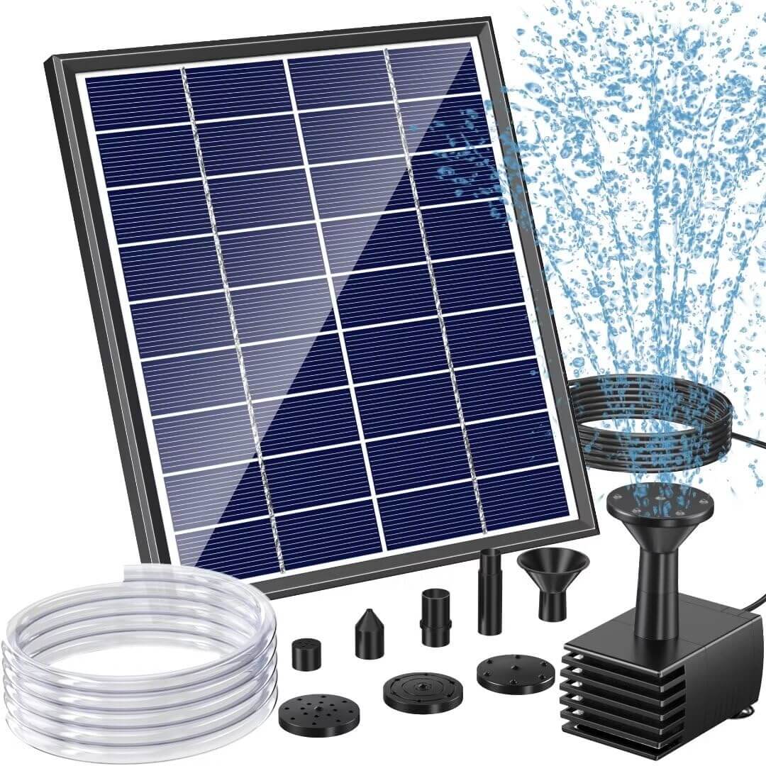 6W 80GPH Solar Birdbath Fountain Pump