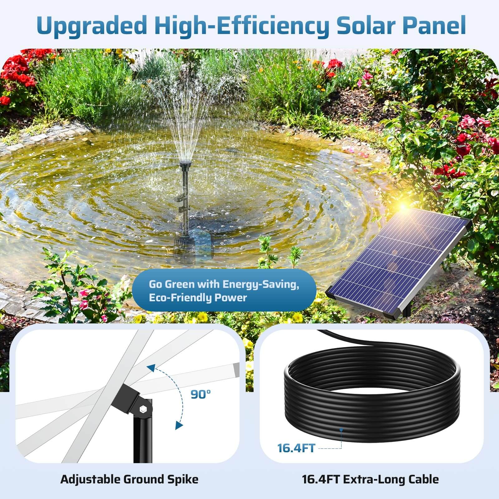 120 gph fountain pump,solar powered water pump for small fountain,120 gph water pump