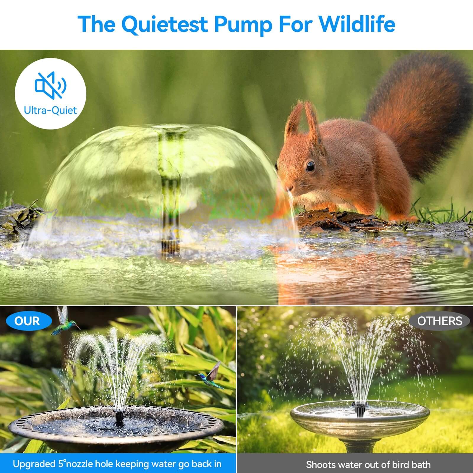 solar bird bath fountain with battery backup,bird bath fountain pump,birdbath solar fountain pump,fountain pump for bird bath,pumps for bird bath fountains