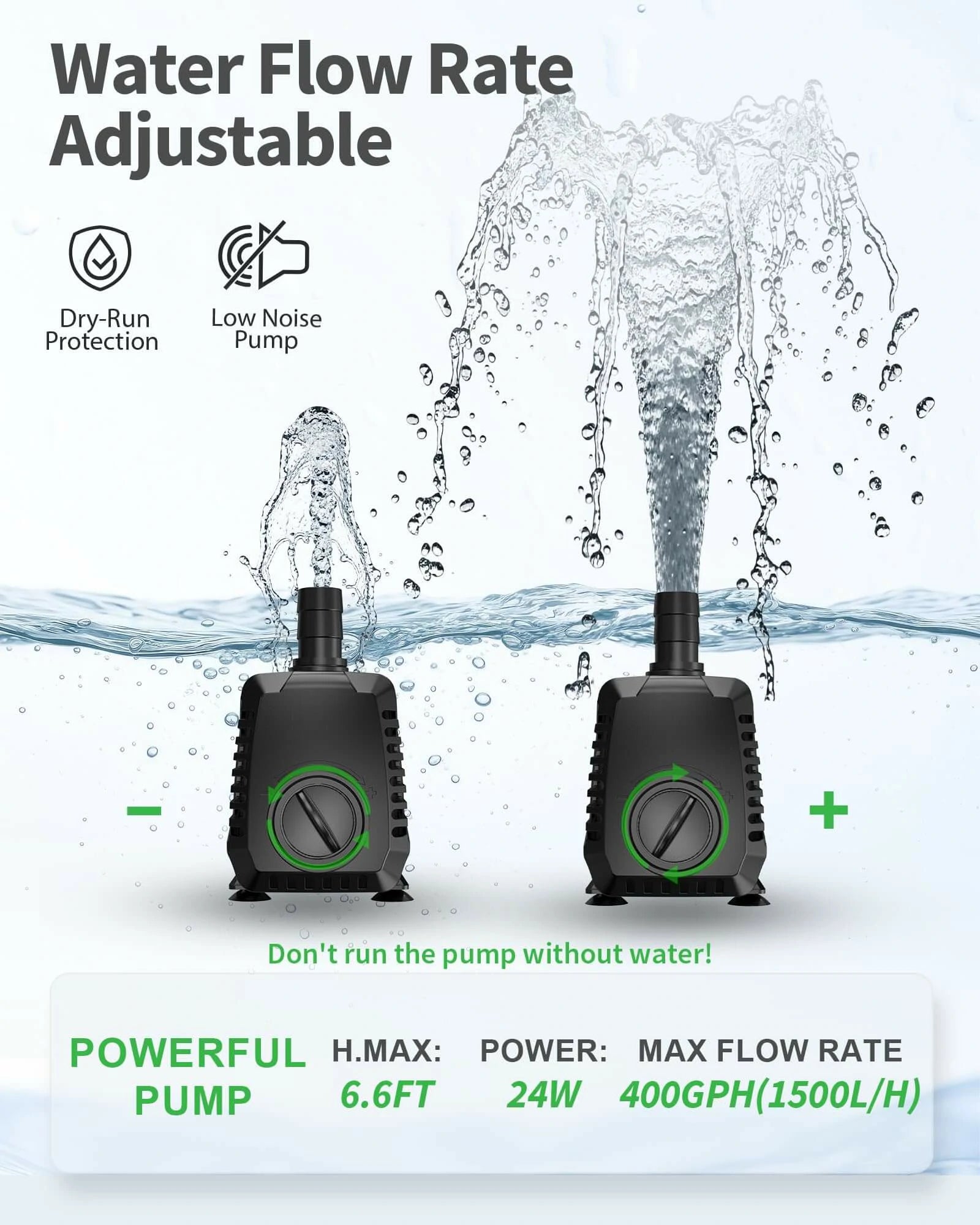 400GPH Submersible Water Pump