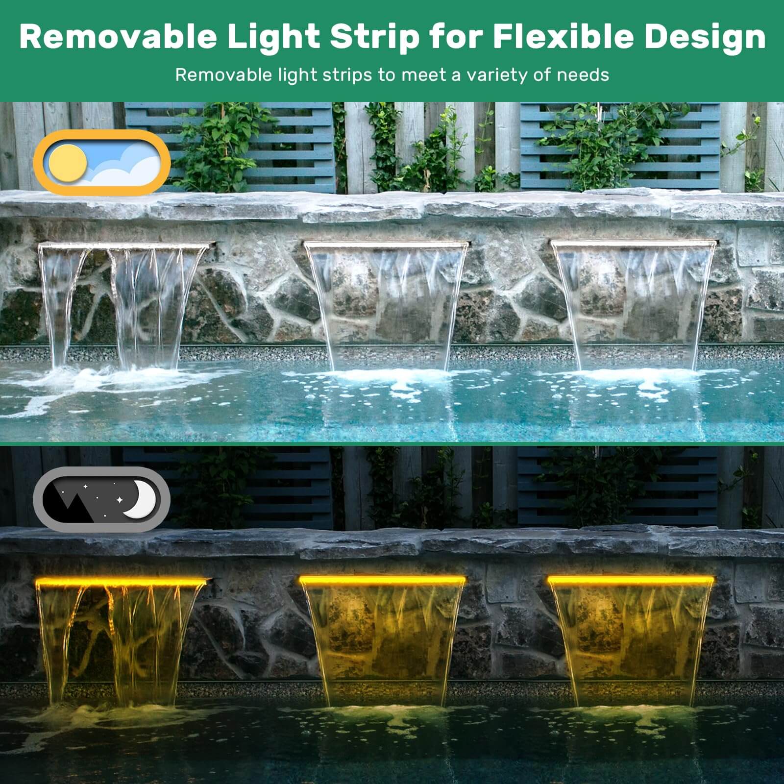 outdoor waterfall kits,1200 gph waterfall pump,garden waterfall kit