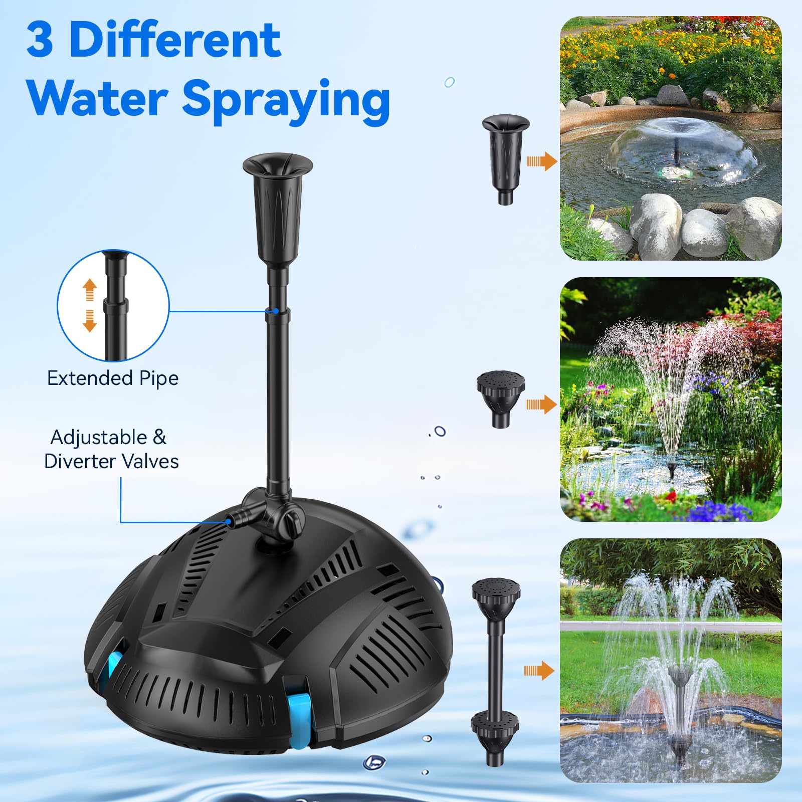 P37030 70W 680GPH Solar Pond Filter Fountain