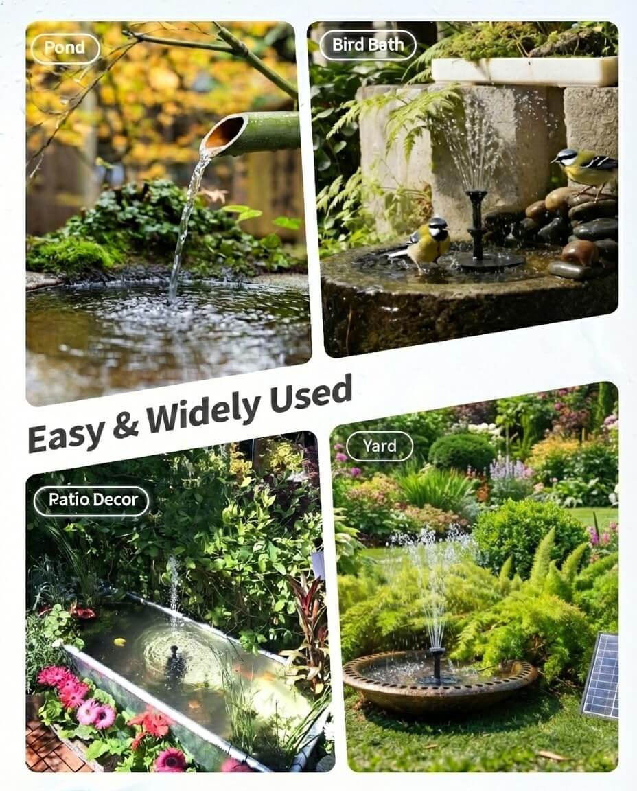 P3035 4W 60GPH Solar Pond Filter Fountain