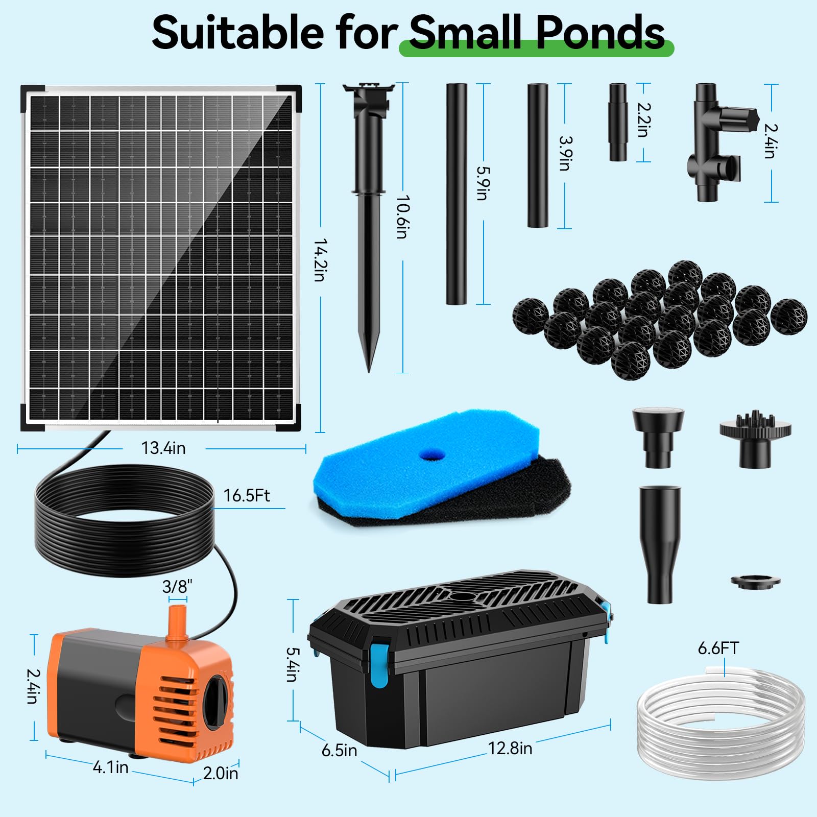 P3303 30W 320GPH Pond Filter Fountain