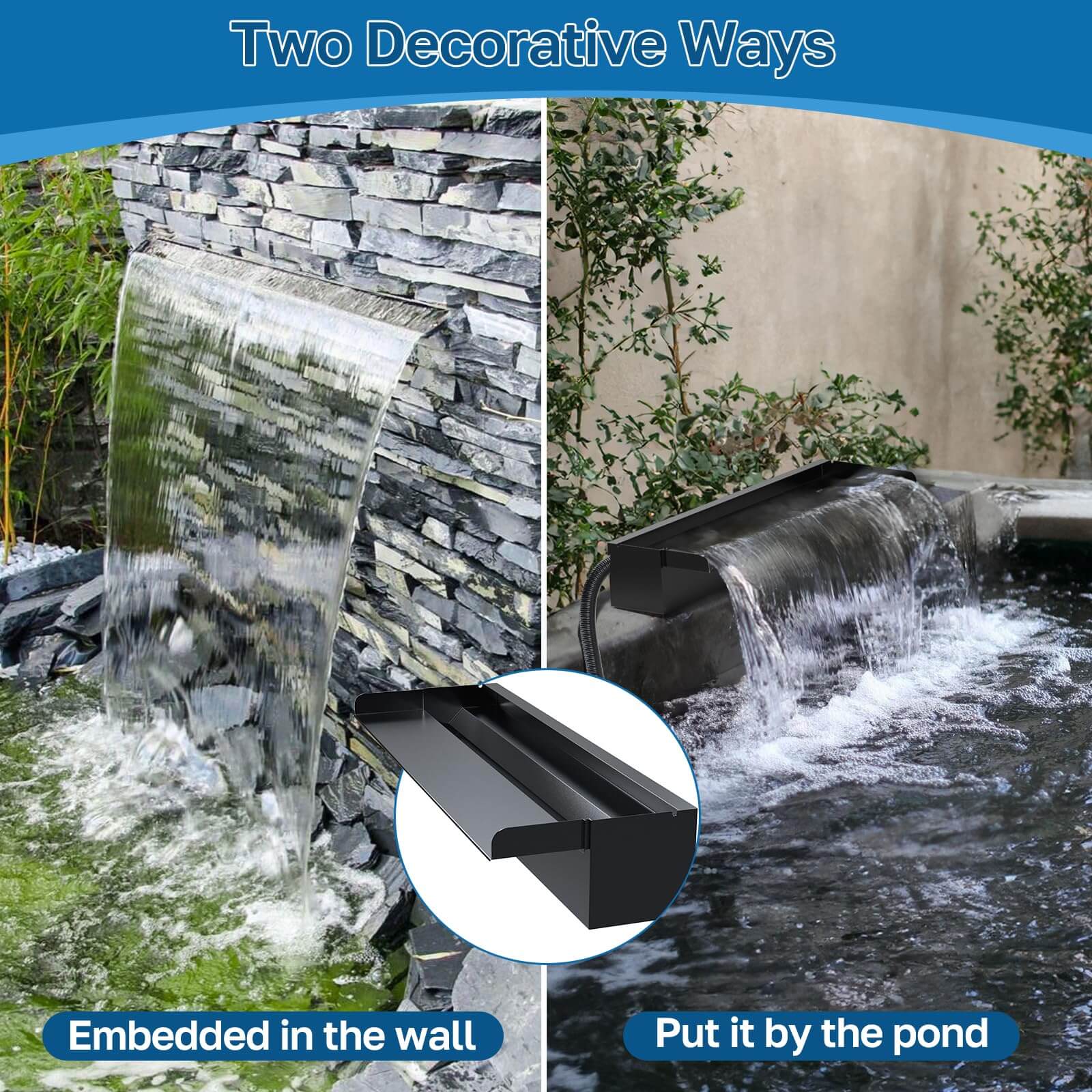 1200 gph submersible pump,backyard waterfall kits,outdoor waterfall kit