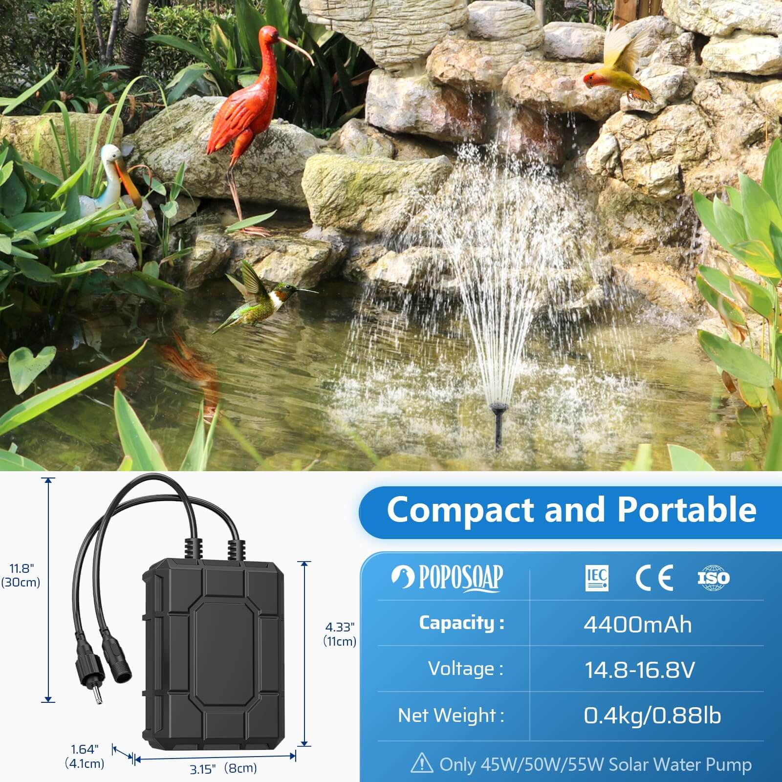 solar battery for fountain,solar powered fountain battery