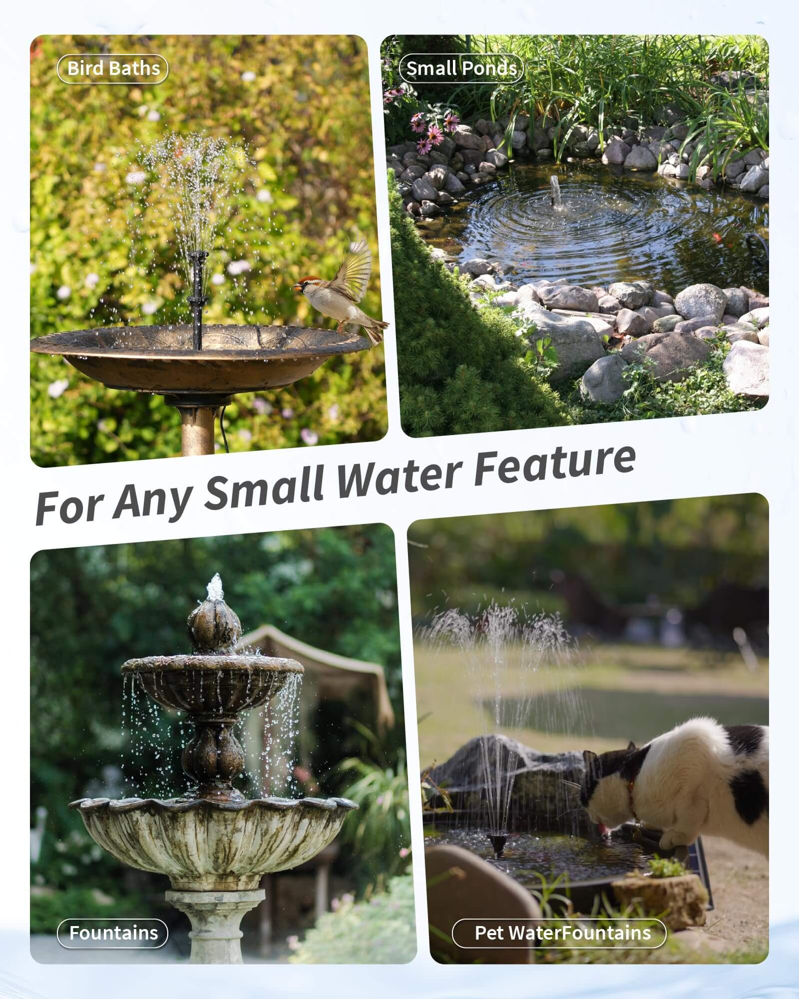 P3035 4W 60GPH Solar Pond Filter Fountain