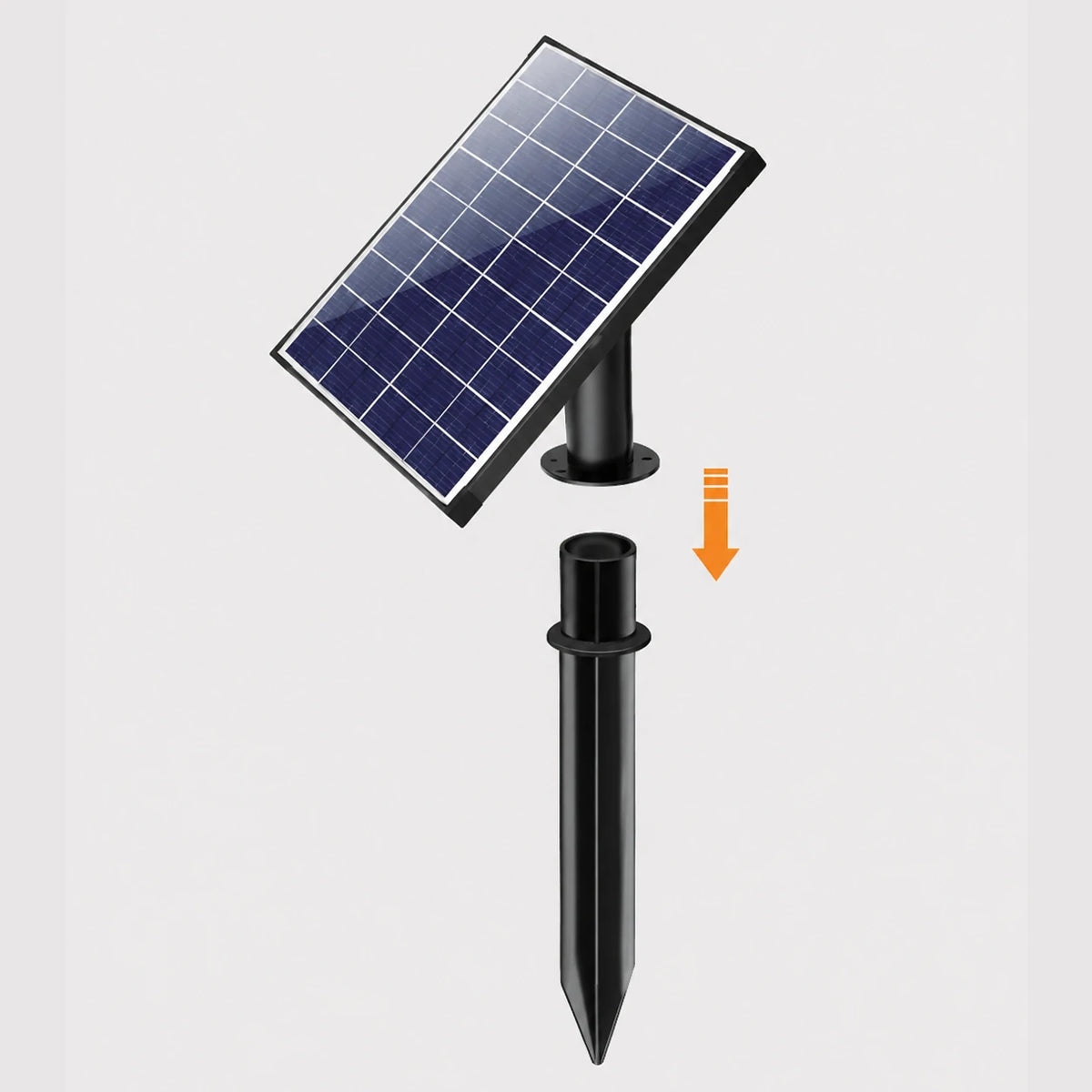 install the small solar fountains panel