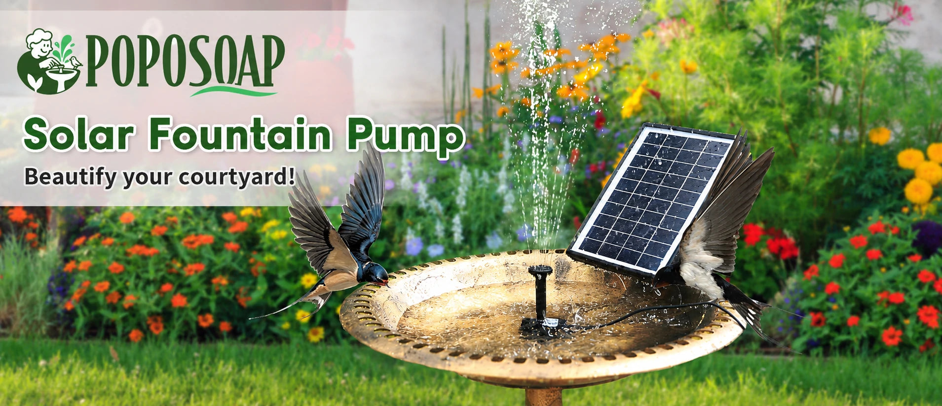 poposoap mini submersible fountain pump