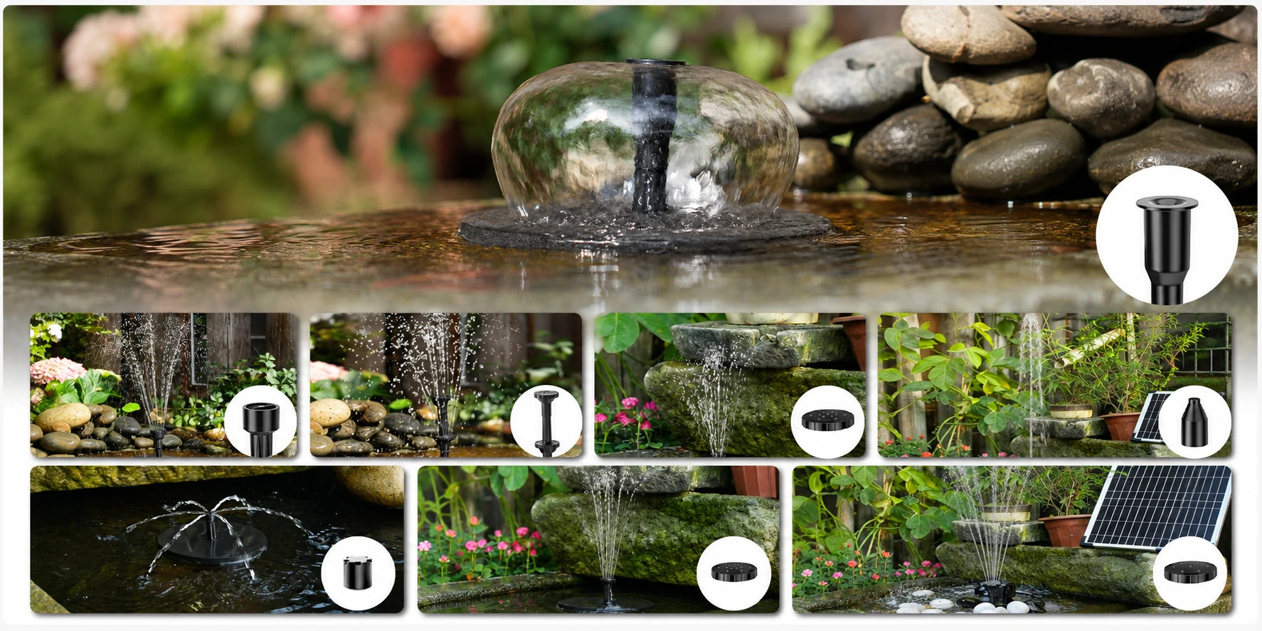 small fountain pump heads