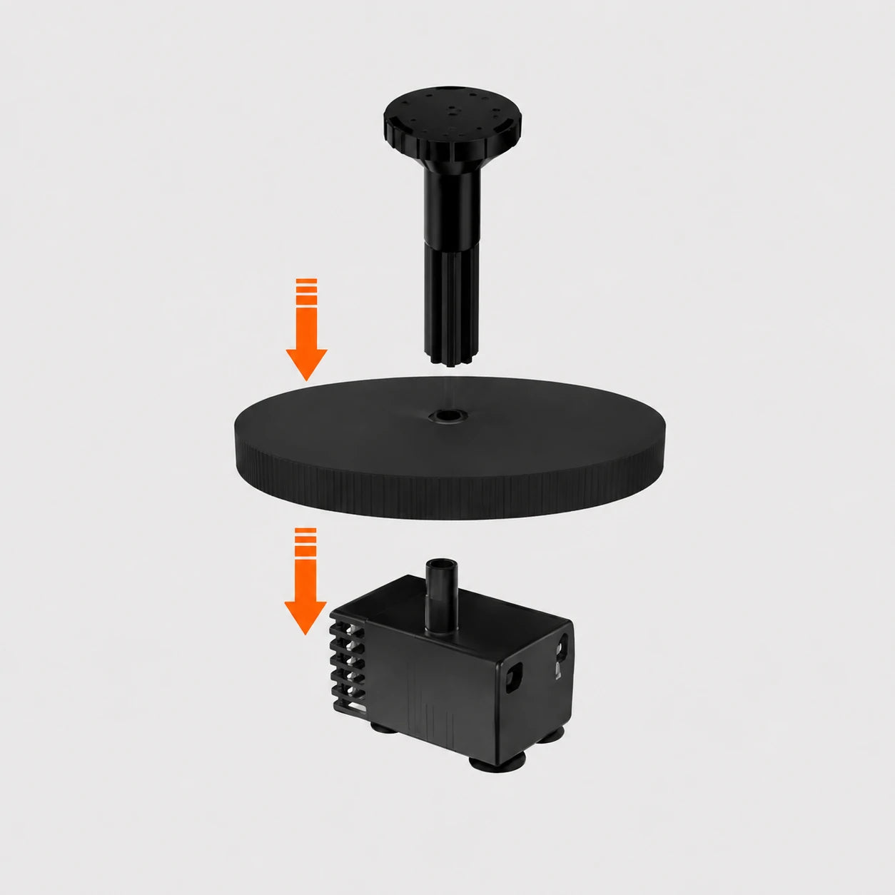 small fountain pump set up pump