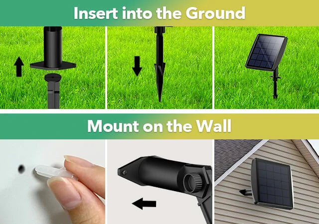solar lights for pond installation