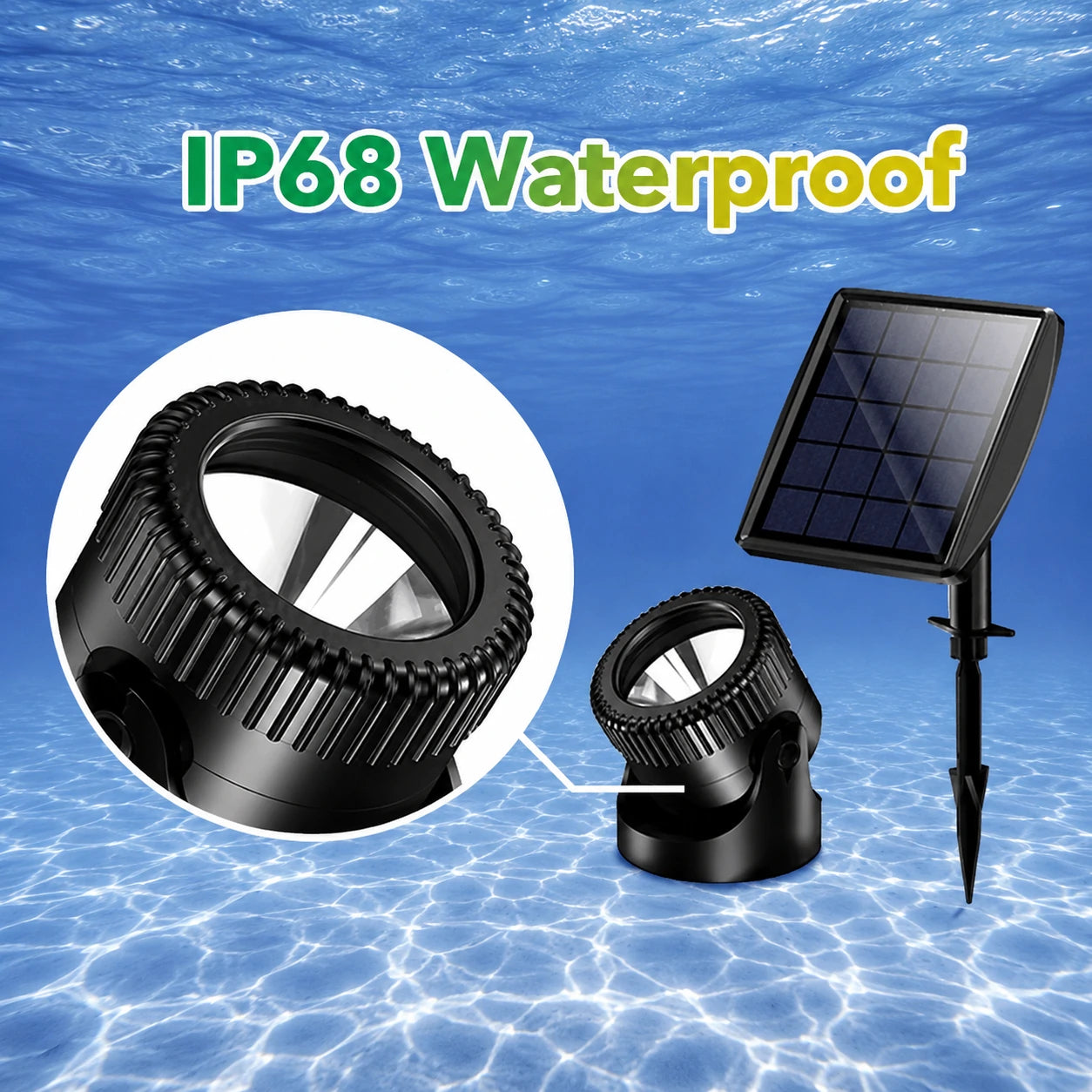 solar lights for pond ip68 waterproof