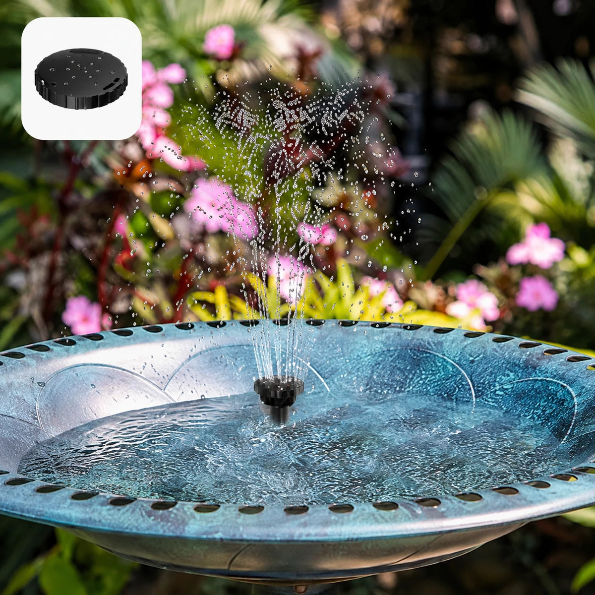 solar powered fountain pump for bird bath head style