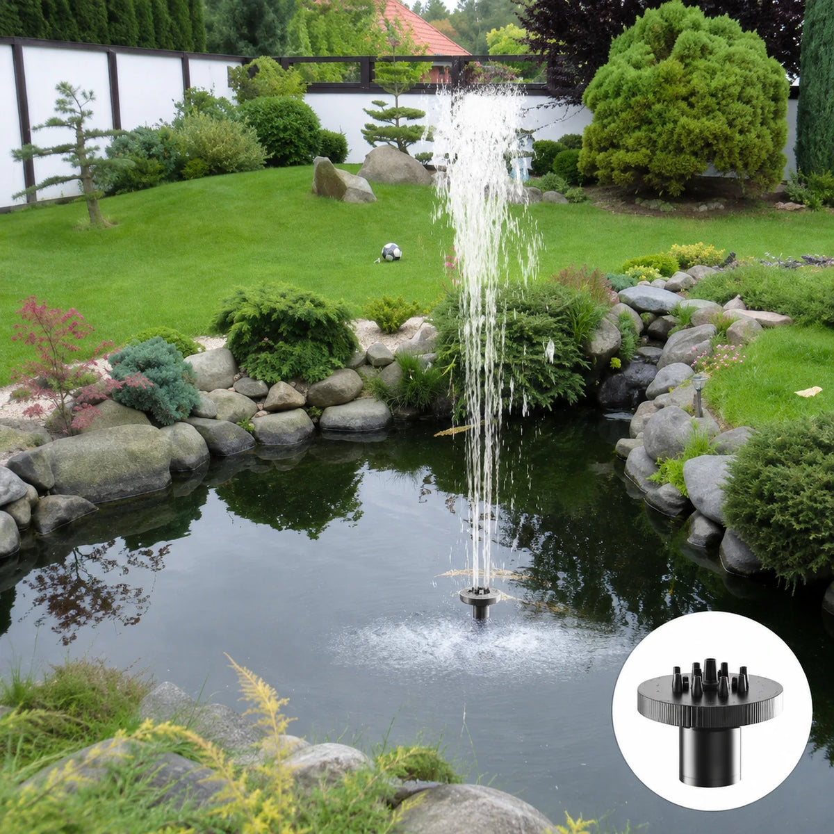 solar pump water fountain head spray