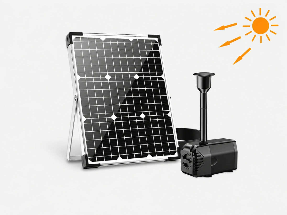 solar water pump for fountains under sunlight