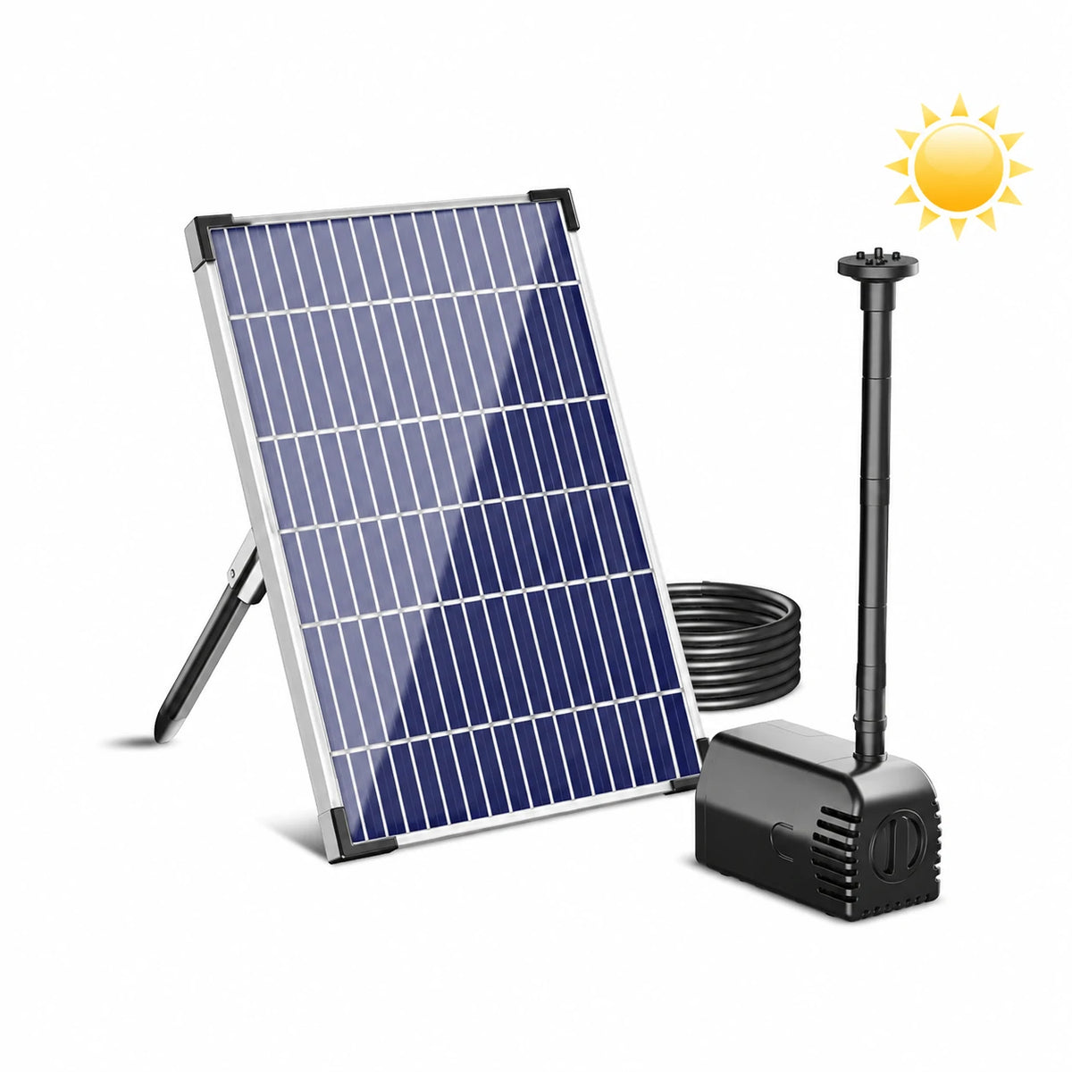 solar water pump for small fountain works