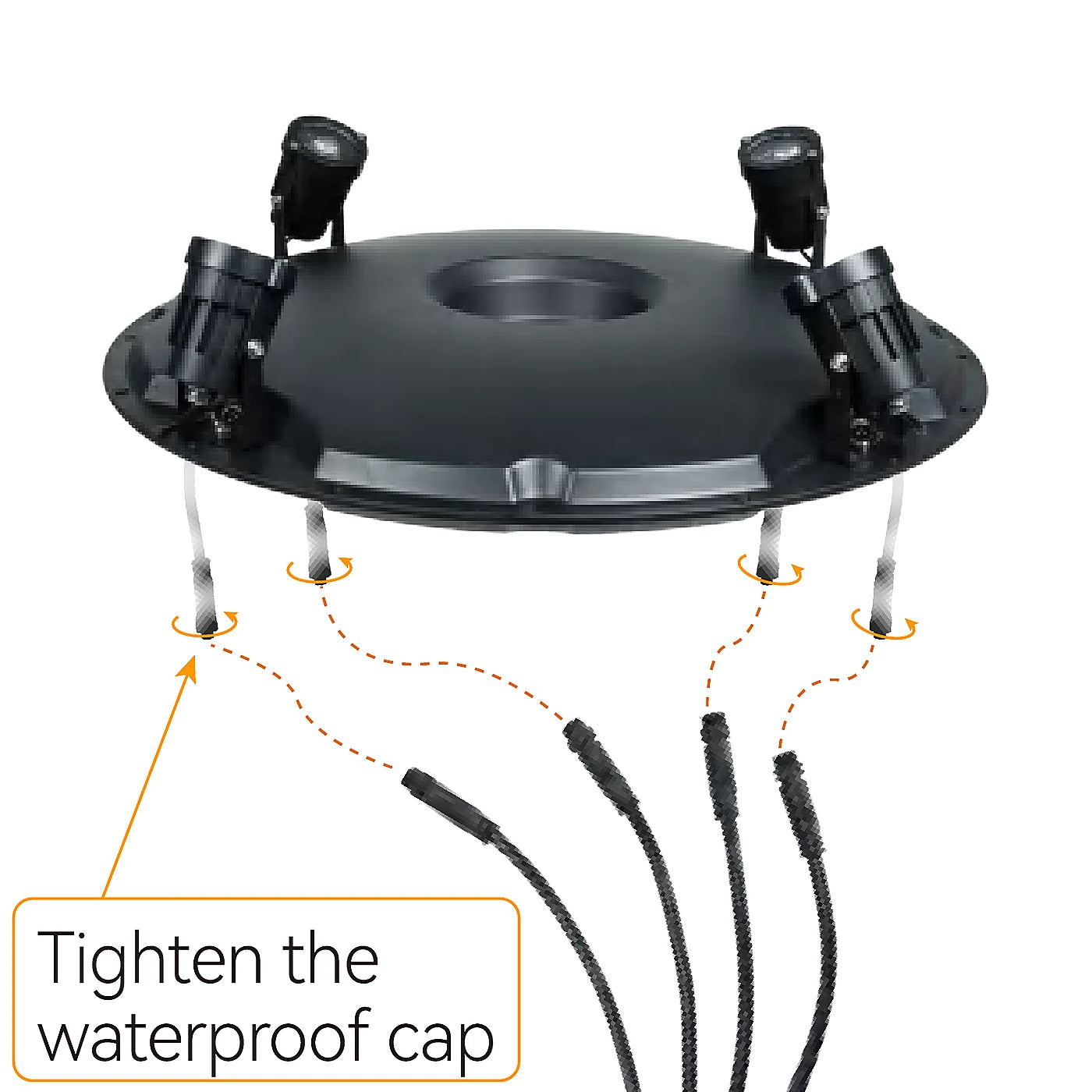 tighen the floating pond fountains lights