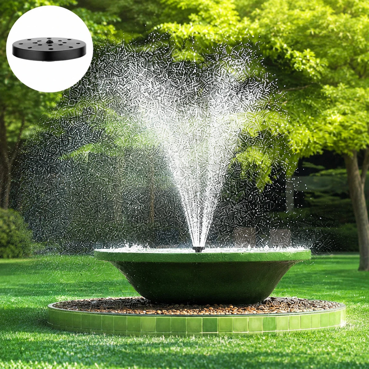 water fountain solar pump spray style